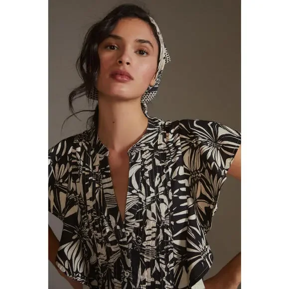 Maeve - Chic Black and White Floral Cassandra Maxi Dress, size S - Picture 2 of 12